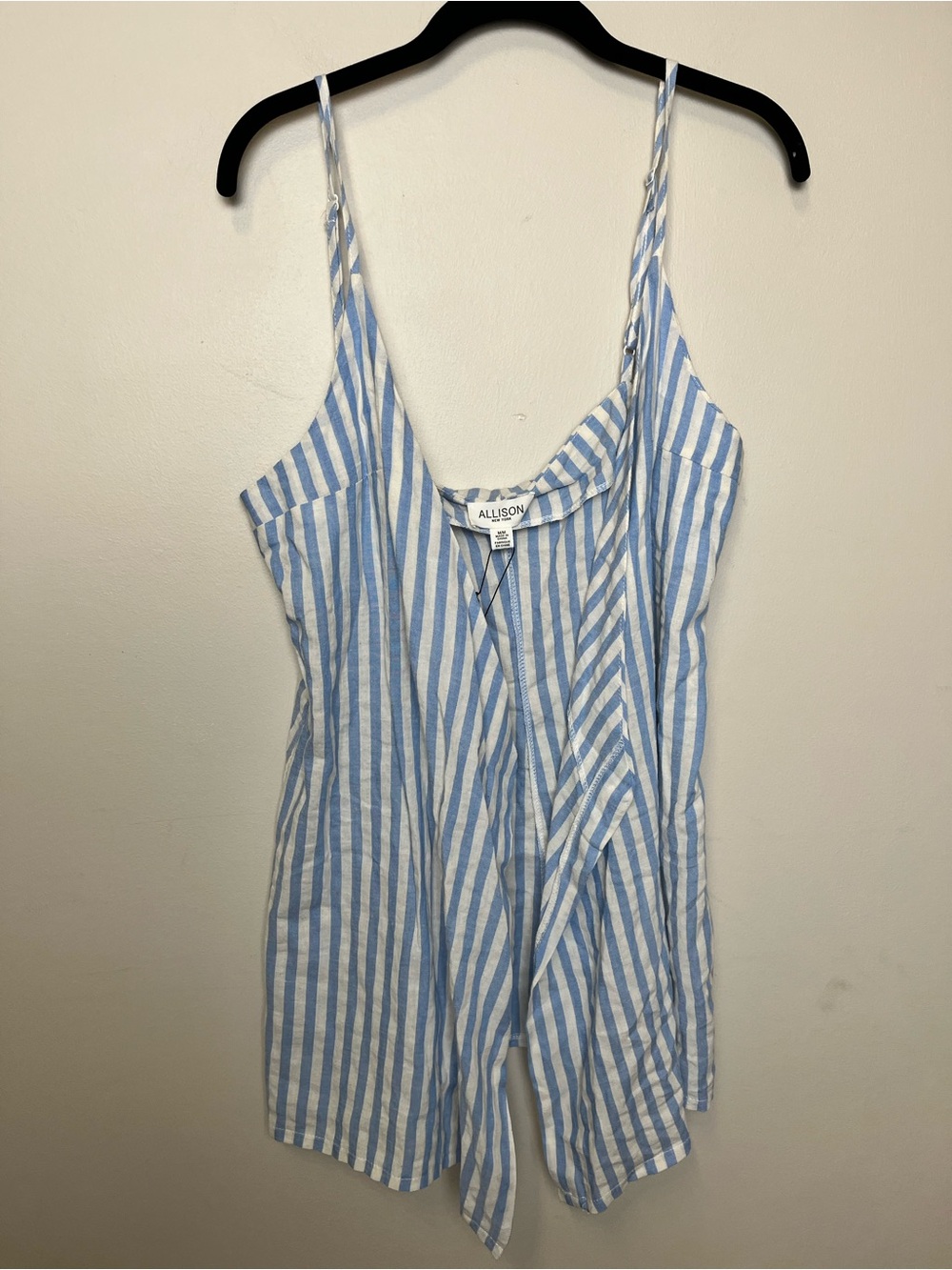 Allison Blue and White Stripe Open Front Tank